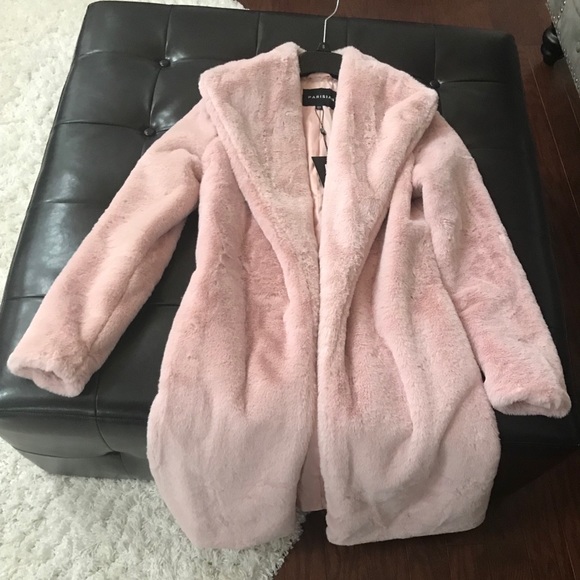 🎉HP✨LAST 1✨SALE✨NEW 5⭐️BLUSH LUXURY FAUX FUR COAT - Picture 7 of 7